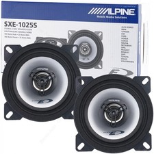 Casse Alpine 10 cm Coppia Altoparlanti Auto 100mm Coassiali SXE-1025S 2 Vie 180W