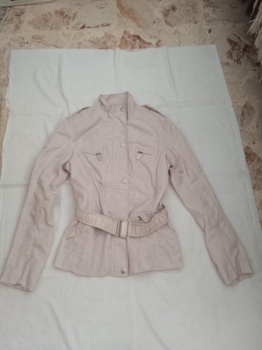 Trench beige con zip - e, bottoni