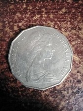 Moneta 50 Centesimi Australiani 1983 - Elisabetta II 2° Ritratto; Dodecagonale