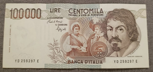 100000 lire caravaggio - caravaggio, 1°