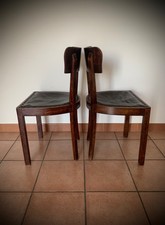 Coppia Sedie in Noce con