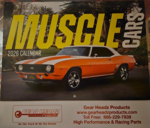 Calendario muscle cars - cars, 2026