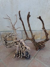 Set 3 Pezzi Radici Vero Legno Decorazione Acquario