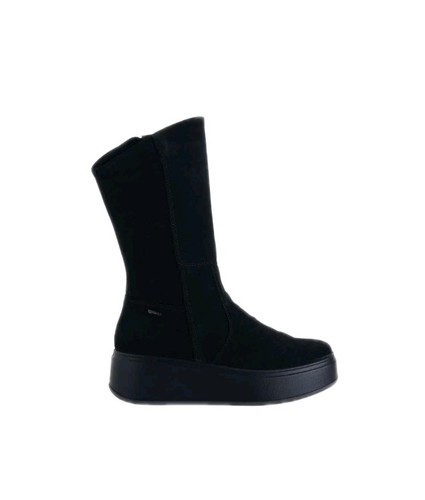Stivale camoscio nero donna - nero,