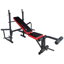 TrainHard® Panca Pesi Stazione Multifunzione con Gambe Curl Butterfly Pieghevole