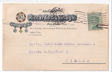 P03394 - CARTOLINA COMMERCIALE MILANO - SOCIETA' AROMI OLII ESSENZE PROFUMI-p/vg