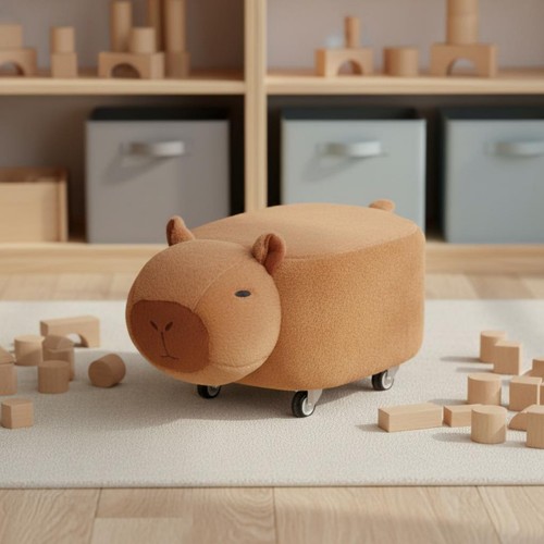 Pouf con rotelle capibara - pouf,