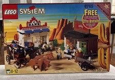 LEGO 6765 Gold City Junction BOX Istruzioni SOLO RARO Western Cowboys Vintage