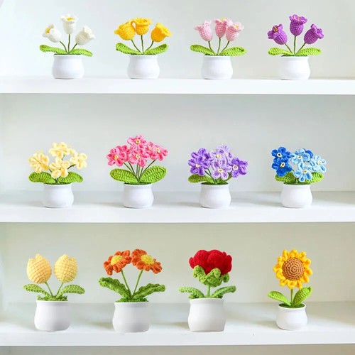 Fiori tessuti mano - fiori, a