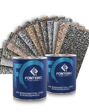 Set tappeto di pietra INTERNO 25KG ghiaia di marmo + 1,5KG 2K resina epossidica legante epossidico