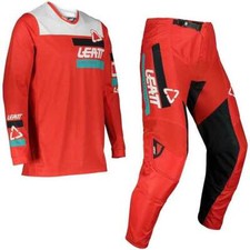 TUTA COMPLETO CROSS ENDURO MAGLIA E PANTALONI LEATT KIT RIDE 3.5 ROSSO