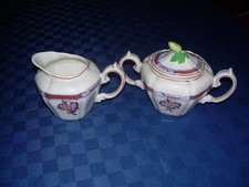 CERAMICA vecchia milano lattiera e zuccheriera fine 800'