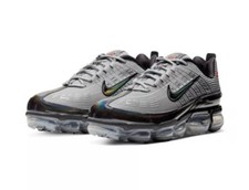 Nike Air VaporMax 360 argento metallizzato grigio ferro da uomo taglia UK 8 CCK2718 004 *RARO*