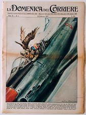 LA DOMENICA DEL CORRIERE 10 febbraio 1957 Poiana sbatte contro caccia F-86 volo