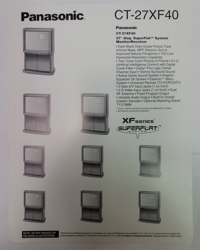 1990 panasonic 27xf40 - 1990's, ct-27xf40