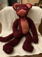 pupazzo peluche pantera rosa vintage 55 cm, rarissima color prugna