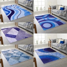 Tappeto moderno blu grigio