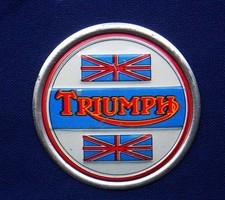 RARO distintivo metallo MOTO ITALIA vintage anni 70 TRIUMPH
