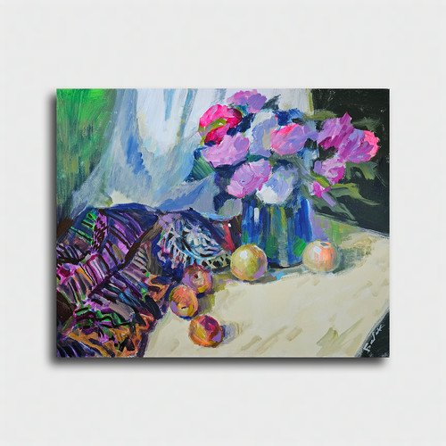 Dipinto olio viola pittore