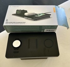 *USATO* Satechi Trio Wireless Charging Pad, Stazione di Ricarica Qi, USB-C, Nero