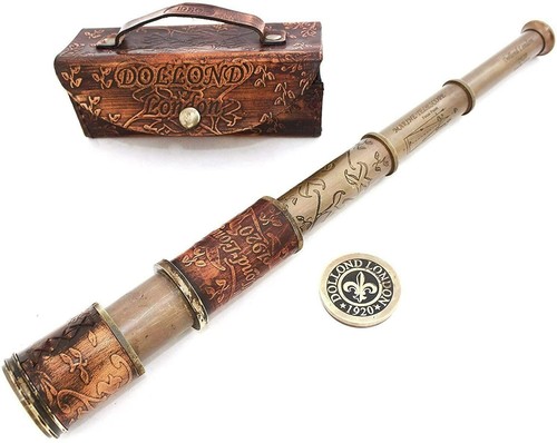 Ottone antico telescopio con - telescopio,