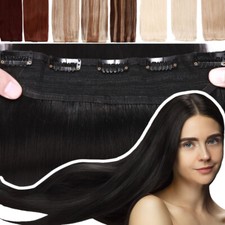 Extension Capelli Umani SPESSA One Piece Clip In 100% Remy 3/4 Trama Testa Piena