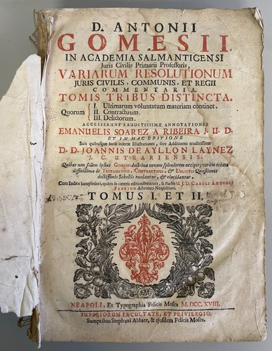 Rarissimo libro 1718 gomez - libro,