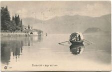 1919 Tremezzo Lago Di Como Barca Remi Monti Costa Boston Mass. FP B/N VG ANIM