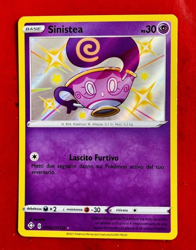 Lotto carte pokémon - carte, sinistea