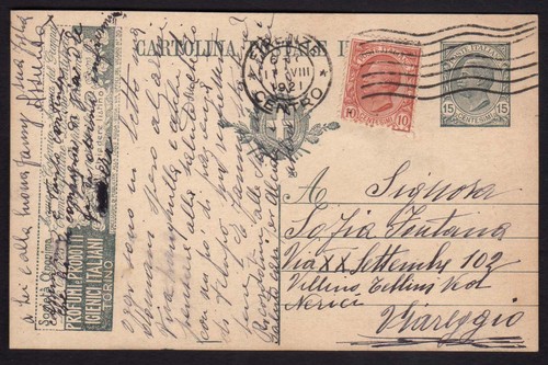 Storia postale regno - regno, 1921