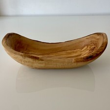 Vassoio da Portata Centrotavola Cucina Legno Di Ulivo Portaoggetti 25 Cm x 12 cm