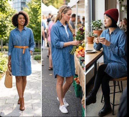 Zara taglia chambray - zara, s