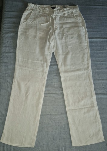 Pantaloni bianchi lino - bianchi, h&m
