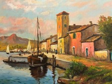 Dipinto Olio su Tela 50 X 70 cm Quadro firmato Di Grande+certificato pezzo unico