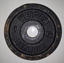 Weider Barbell  Disco in Ghisa 1 Kg - Nero