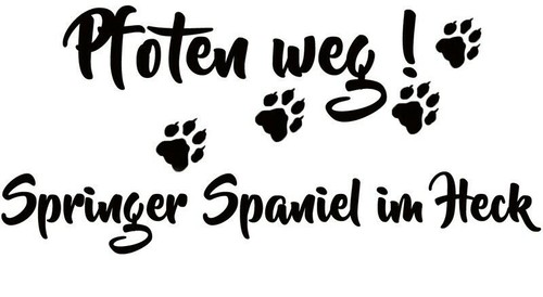 Springer spaniel adesivi auto - springer,
