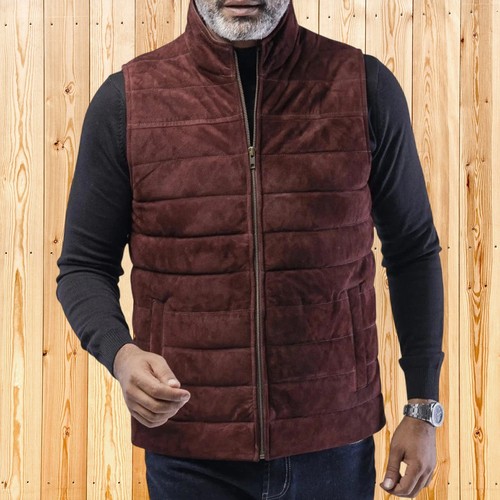 Leather junction gilet - leather,