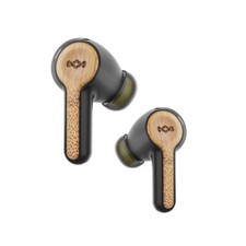 MARLEY Cuffie Bluetooth TWS In-Ear per Musica e Chiamate Nero e Legno EM-JE121BK