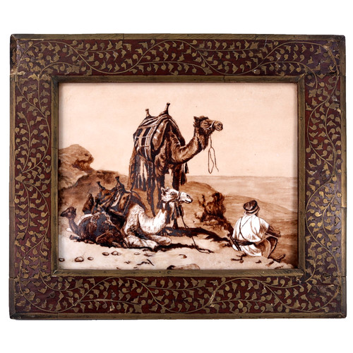 Antica targa porcellana - , araba