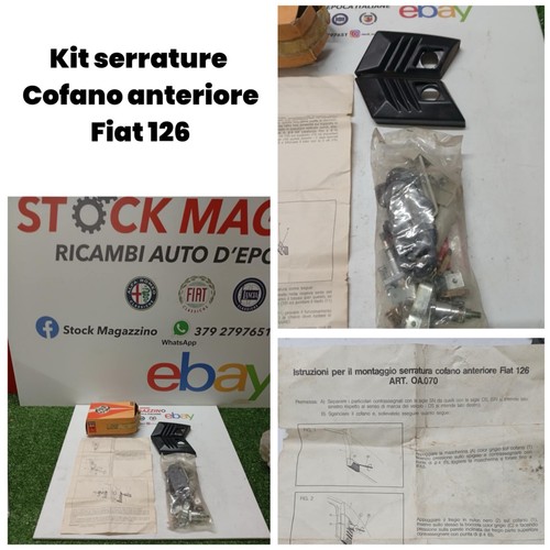 Kit serrature cofano - cofano, anteriore