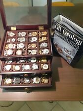 48 OROLOGI d'Epoca HACHETTE tasca con catenella, mobiletto e dispense Collezione