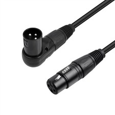 1 Cavo Audio XLR 8M con Connettore a 90 Gradi per Gestione Efficiente dello Spaz