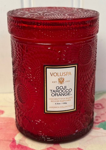 Candela arancione voluspa goji - candela,