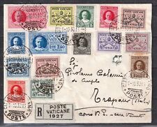 Poste Vaticane 1930 Lettera raccomandata Città del Vativano per Trapani cat.€842