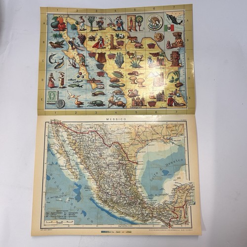 Stampa messico 1959 mappa - messico,
