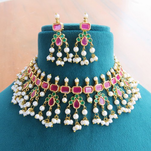 Collana choker placcata - collana,