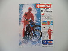 advertising Pubblicità 1987 GIMOTO ACQUARIA e GUGLIELMO ANDREINI e GILERA