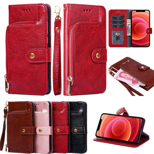 Custodia portafoglio zip pelle
