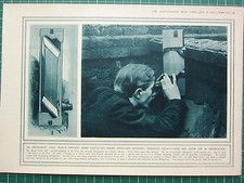 1915 WWI WW1 Stampa Periscope Field-Glasses Utilizzare IN Osservazione Artillery