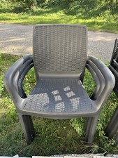 6 Sedie Da Giardino Colore Antracite Come Nuove